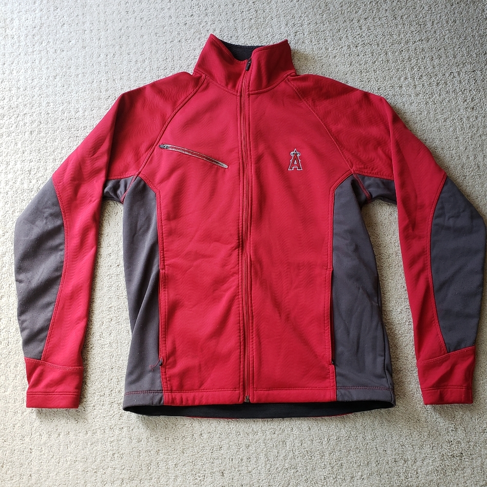 Angels Baseball Antigua Full-Zip Reflective Jacket